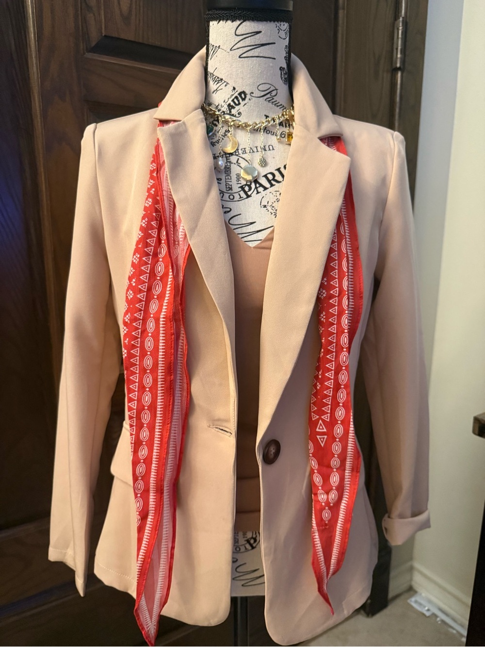 SHEIN Blush Pink Tailored Blazer